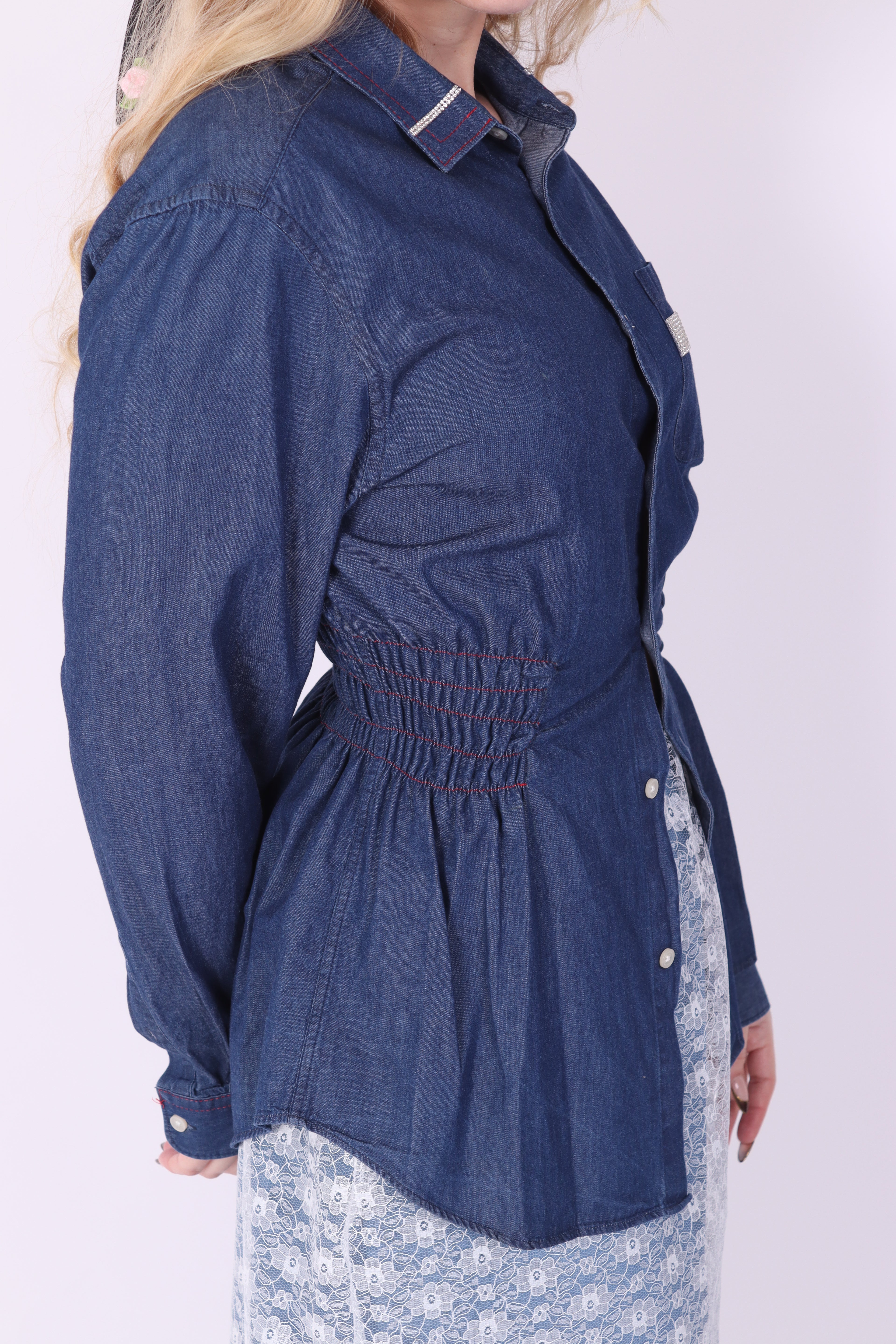 DENIM DIAMANTE REWORK SHIRT DELTA OF PHOENIX 