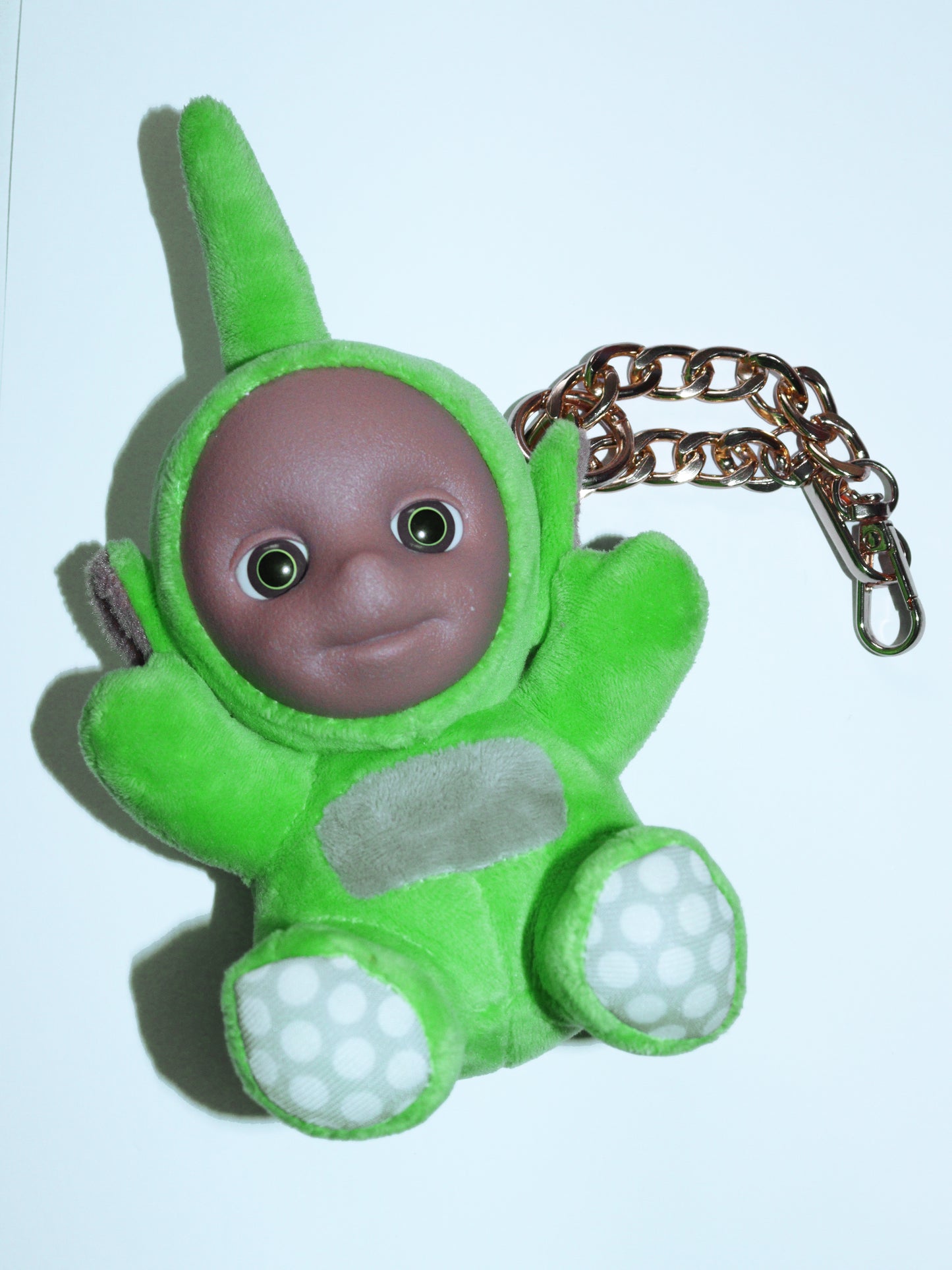 GREEN DIPSY BAG CHARM - RHINESTONE - GOLD CHAIN - DELTA OF PHOENIX