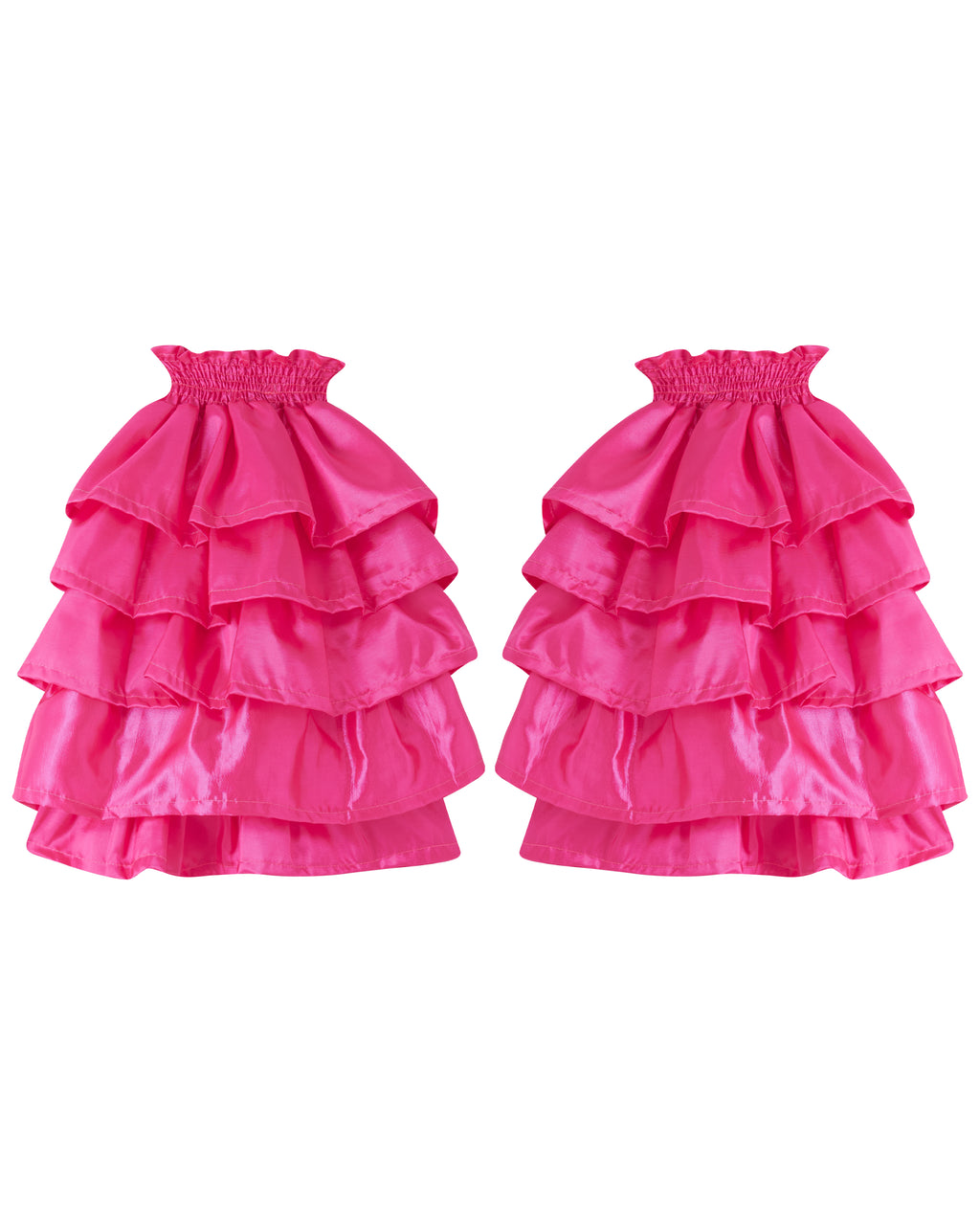 DELTA RUFFLES ✧ In Fuchsia Pink Taffeta