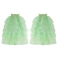 DELTA RUFFLES ✧ In Mint Green Organza