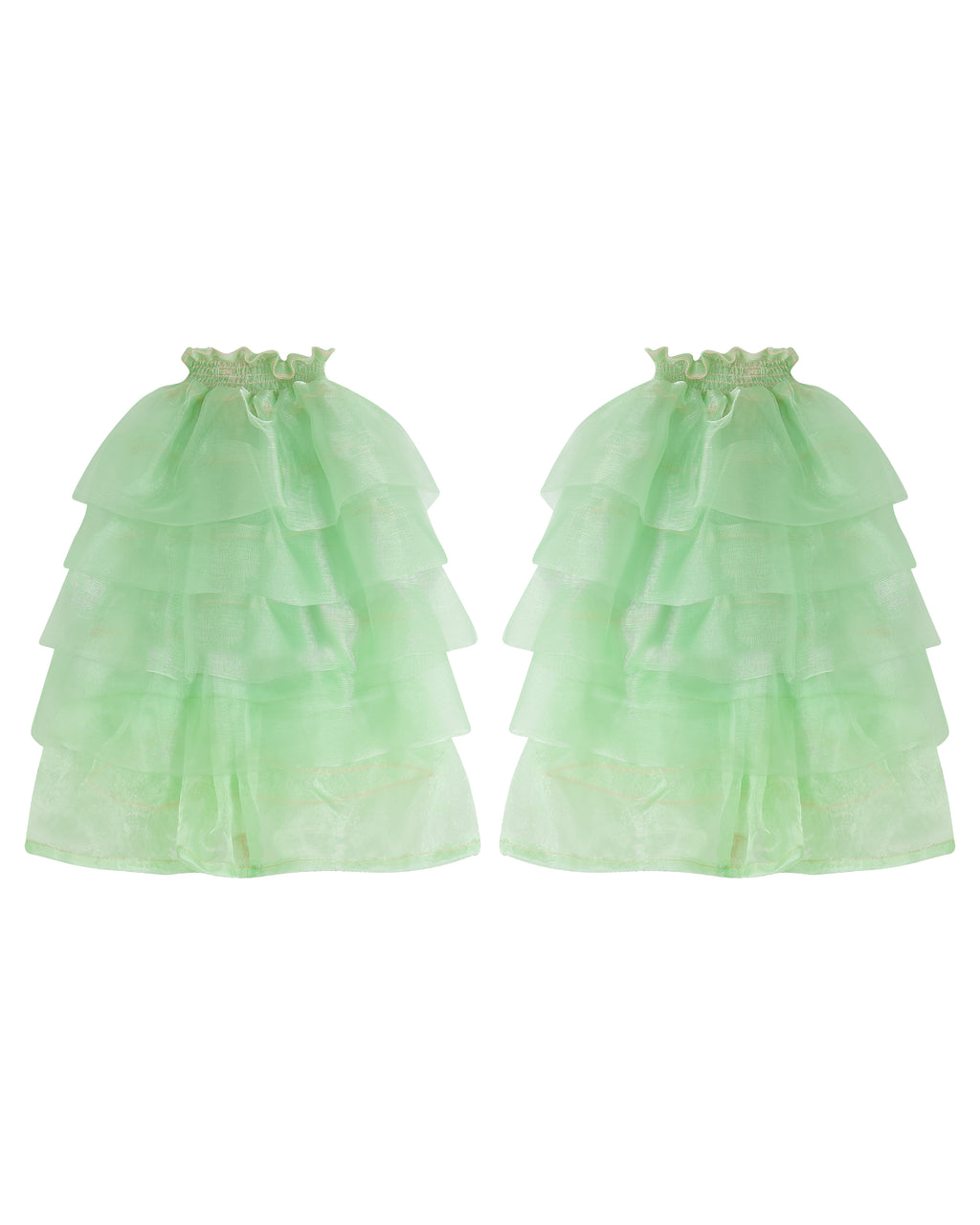 DELTA RUFFLES ✧ In Mint Green Organza