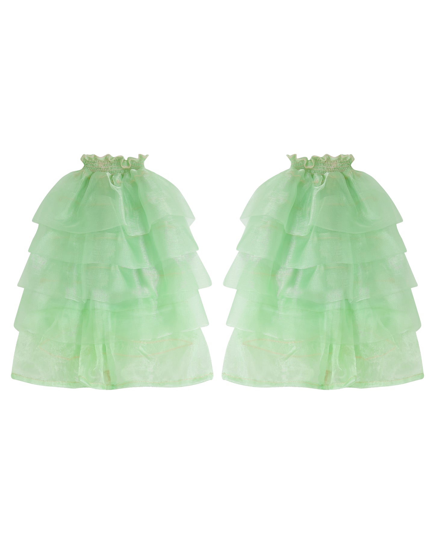 DELTA RUFFLES ✧ In Mint Green Organza