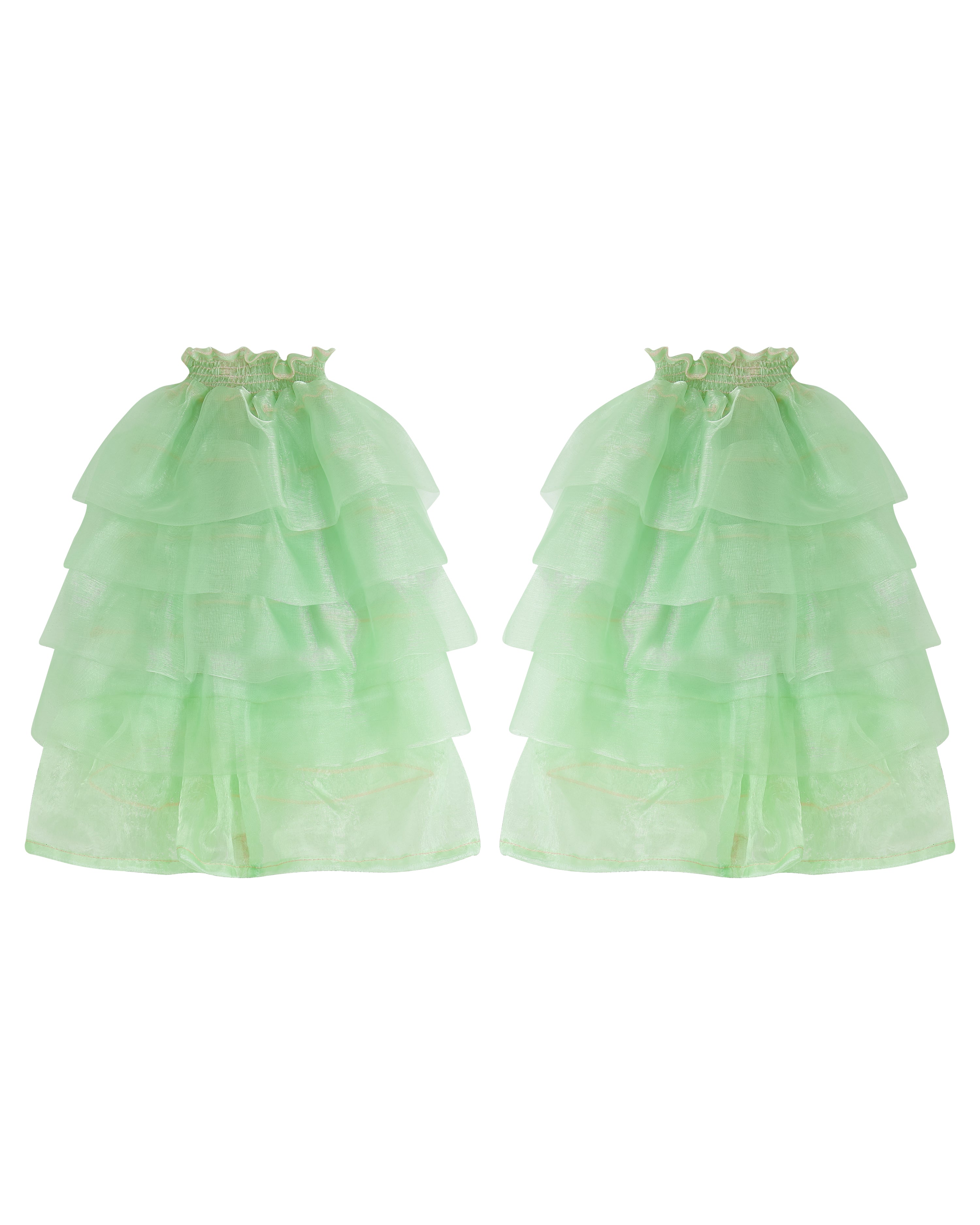 DELTA RUFFLES ✧ In Mint Green Organza