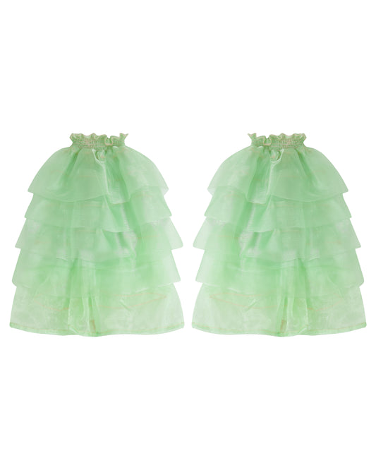 DELTA RUFFLES ✧ In Mint Green Organza