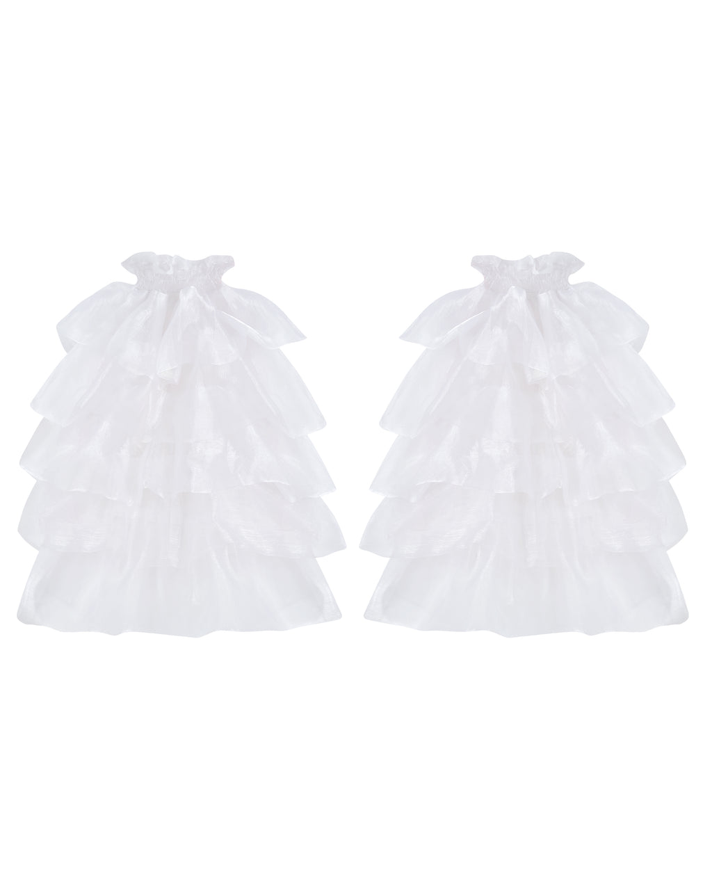 DELTA RUFFLES ✧ In White Organza