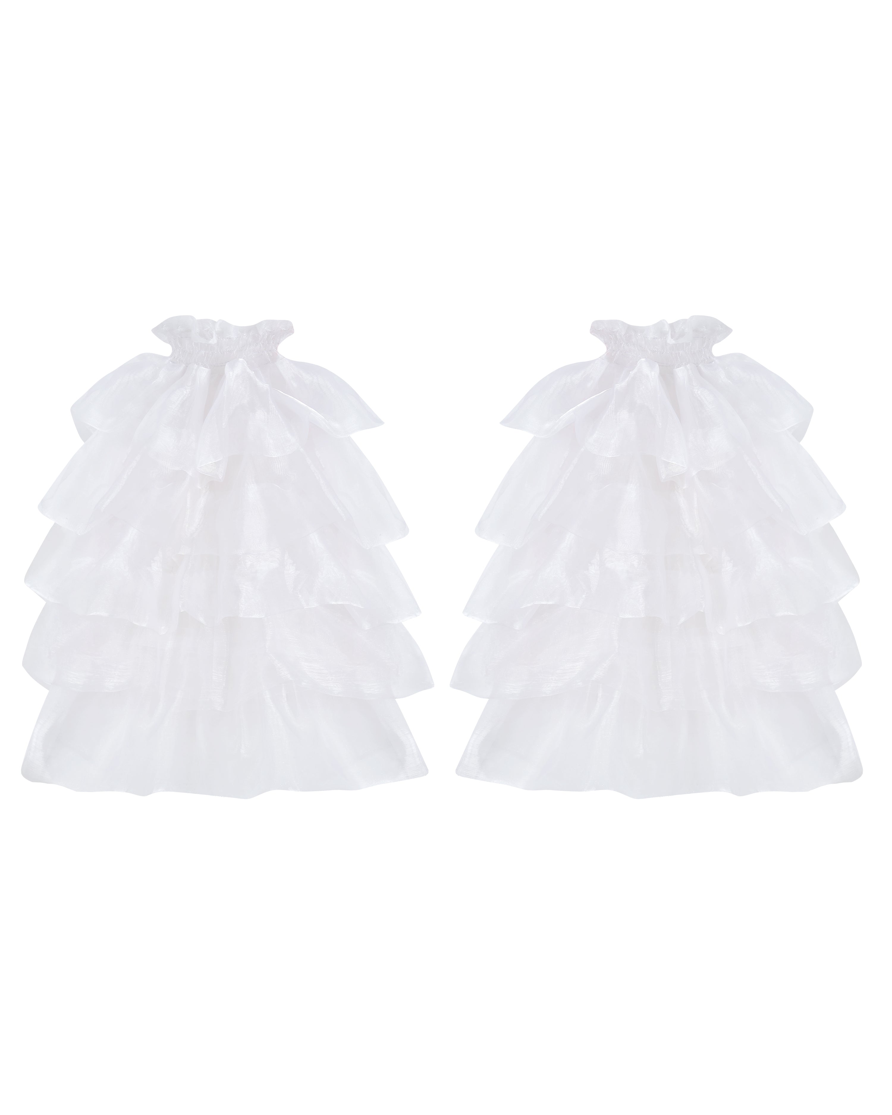DELTA RUFFLES ✧ In White Organza