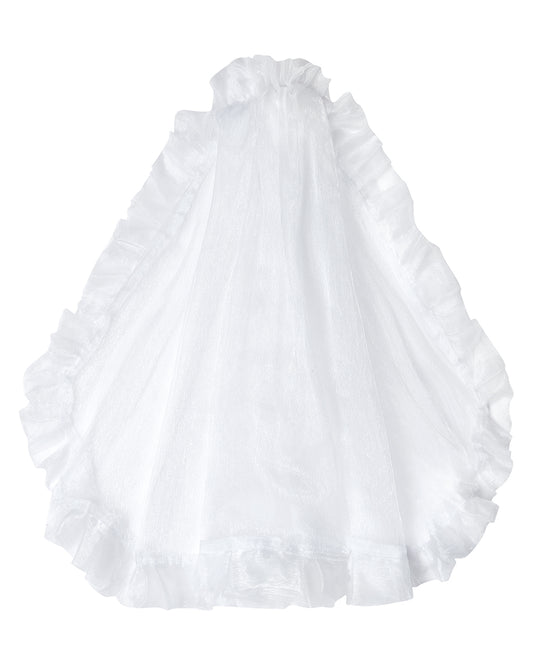 ESSIE VEIL ♡ WHITE ORGANZA RUFFLE VEIL HAIR CLIP