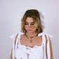 XL OVERSIZED BOW ✿ in White Broderie Anglaise Cotton