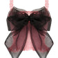 GISELLE ✧ Pink Bandeau Top + Black XL Bow