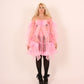Bubblegum Pink Bow Organza Mini Dress Delta Of Phoenix