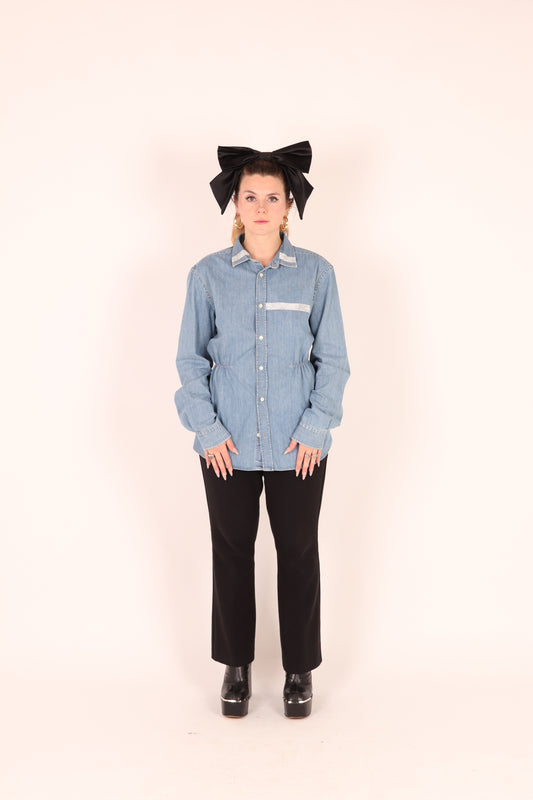 Mid Denim with Diamanté Shirt | Phoenix Rework