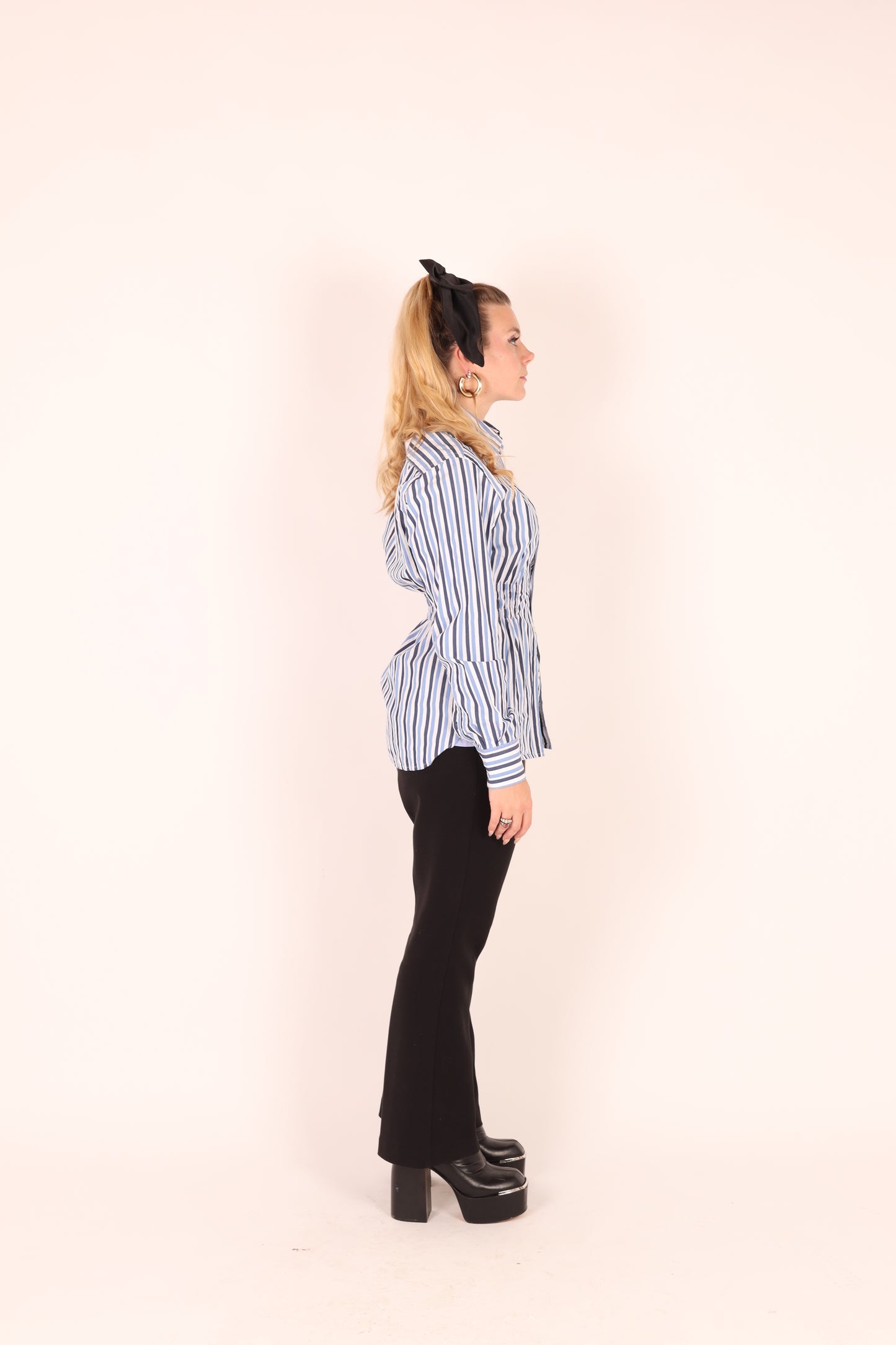 Blue + White Stripe Tommy H Shirt | Phoenix Rework