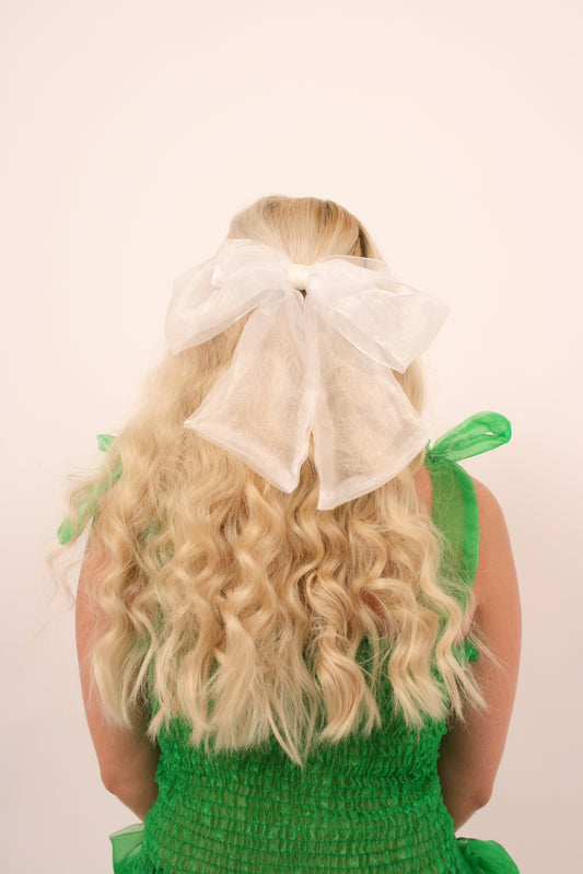 XL BOW ✿ in Luxe White Organza