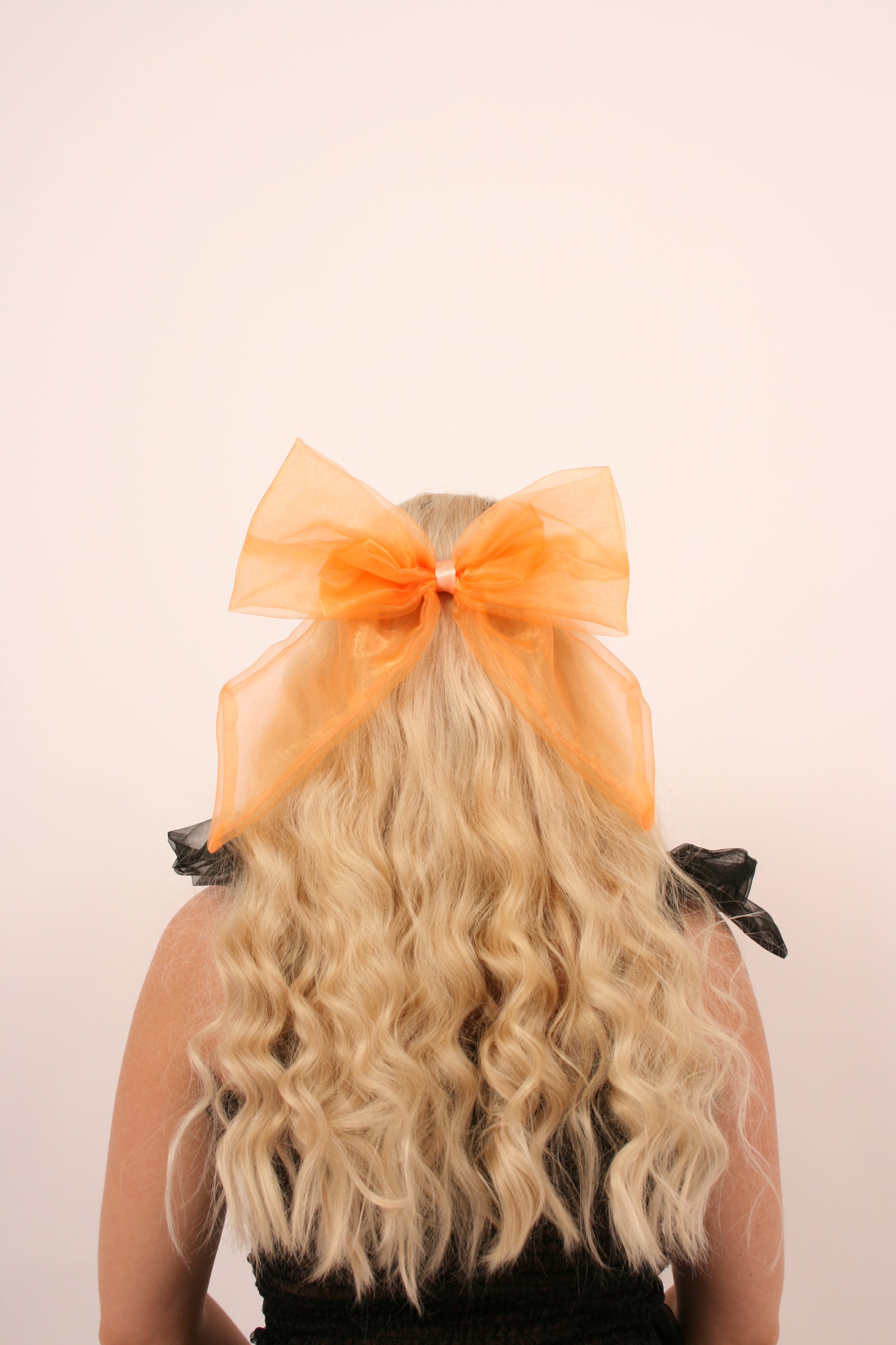 BUNNY BOW ✧ in Luxe Tangerine Orange Organza