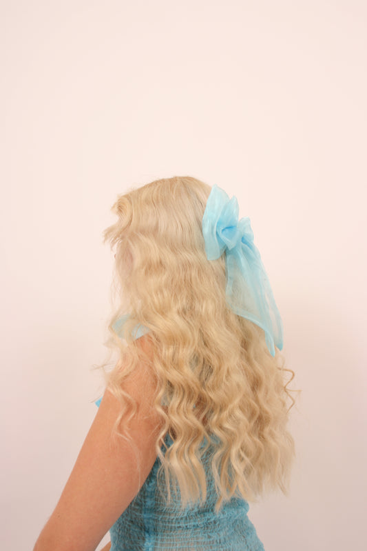 XL BOW ✿ in Luxe Sky Blue Organza