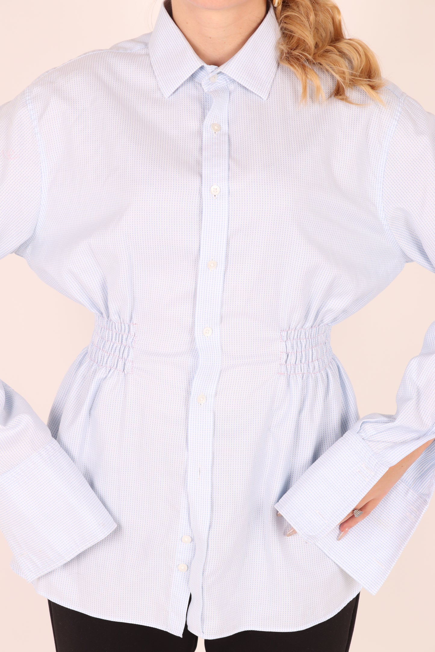 Blue + White Hourglass Shirt | Phoenix Rework