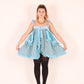 SKYLA | Blue Glitter + Blue Organza Ruffle Babydoll Dress