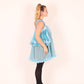 SKYLA | Blue Glitter + Blue Organza Ruffle Babydoll Dress