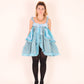 SKYLA | Blue Glitter + Blue Organza Ruffle Babydoll Dress