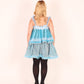 SKYLA | Blue Glitter + Blue Organza Ruffle Babydoll Dress