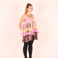 SABRINA | Tiger + Pink Organza Ruffle + Yellow Lace Babydoll Dress