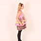 SABRINA | Tiger + Pink Organza Ruffle + Yellow Lace Babydoll Dress