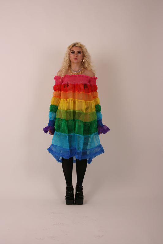 Rainbow Midi Priscilla ❀ Organza Dress ❀ Sample Sale