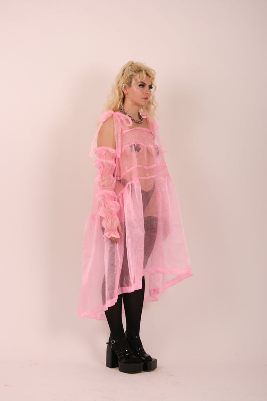 delta of phoenix barbie pink sleeves organza