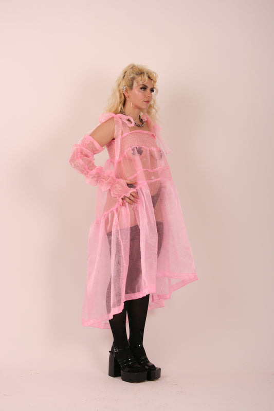 barbie pink organza cocktail dress delta of phoenix 