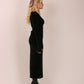 MORTICIA DRESS BUNNY ROYALE DELTA OF PHOENIX BLACK VELVET MAXI DRESS