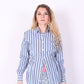 Blue + White Stripe Tommy H Shirt | Phoenix Rework