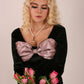 Gretchen Dress Delta Of Phoenix Bunny Royale mini dress black velvet pink bow