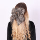 DARK LEOPARD XL HAIR BOW DELTA OF PHOENIX 