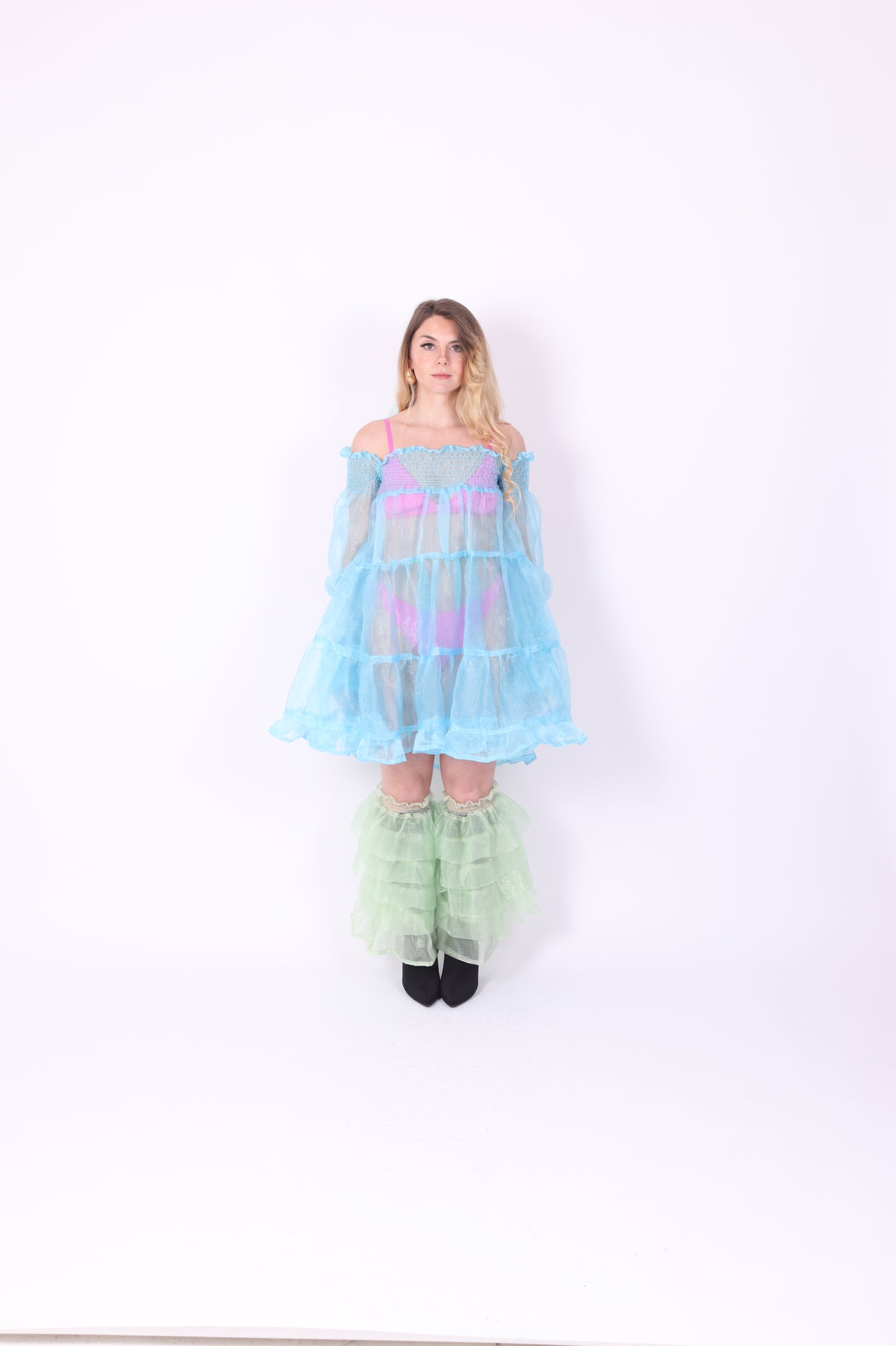 DELTA RUFFLES ✧ In Mint Green Organza