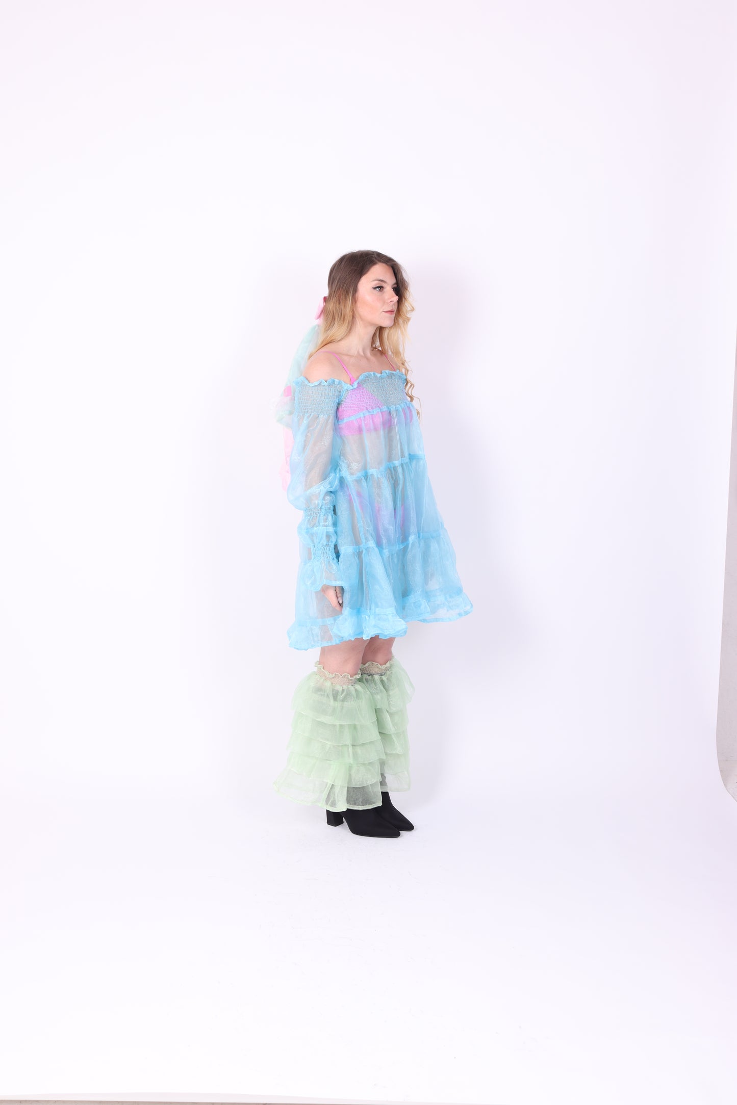 DELTA RUFFLES ✧ In Mint Green Organza