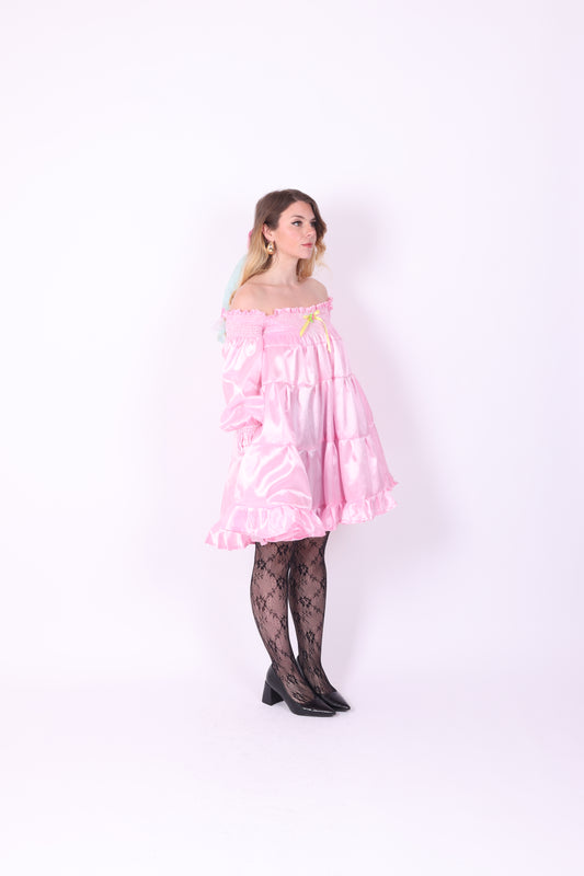 BLOSSOM ✧ Pink Taffeta Mini Dress