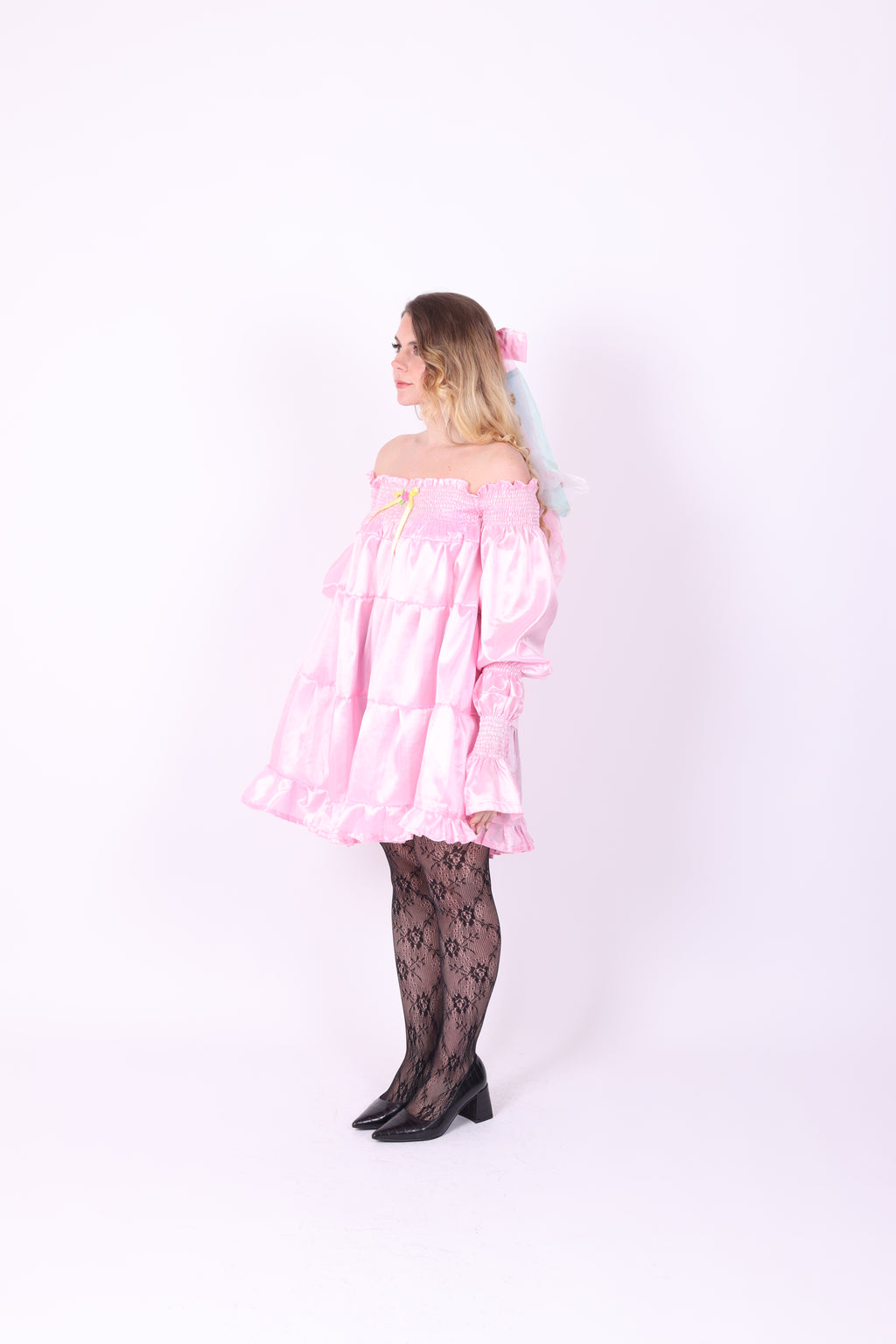 BLOSSOM ✧ Pink Taffeta Mini Dress