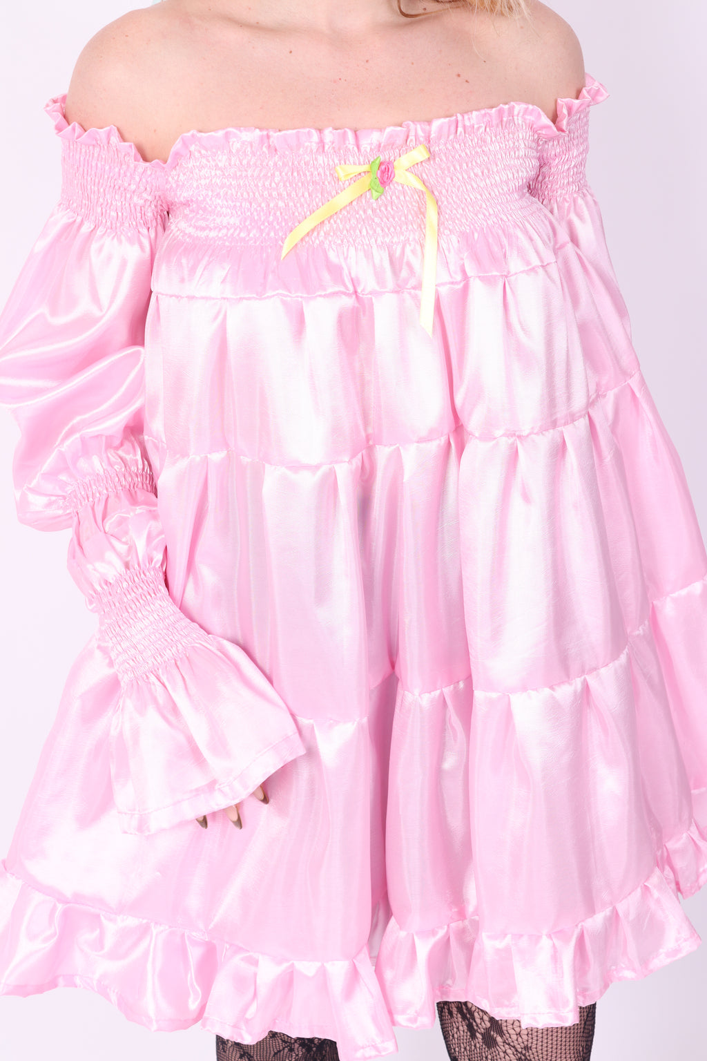 BLOSSOM ✧ Pink Taffeta Mini Dress