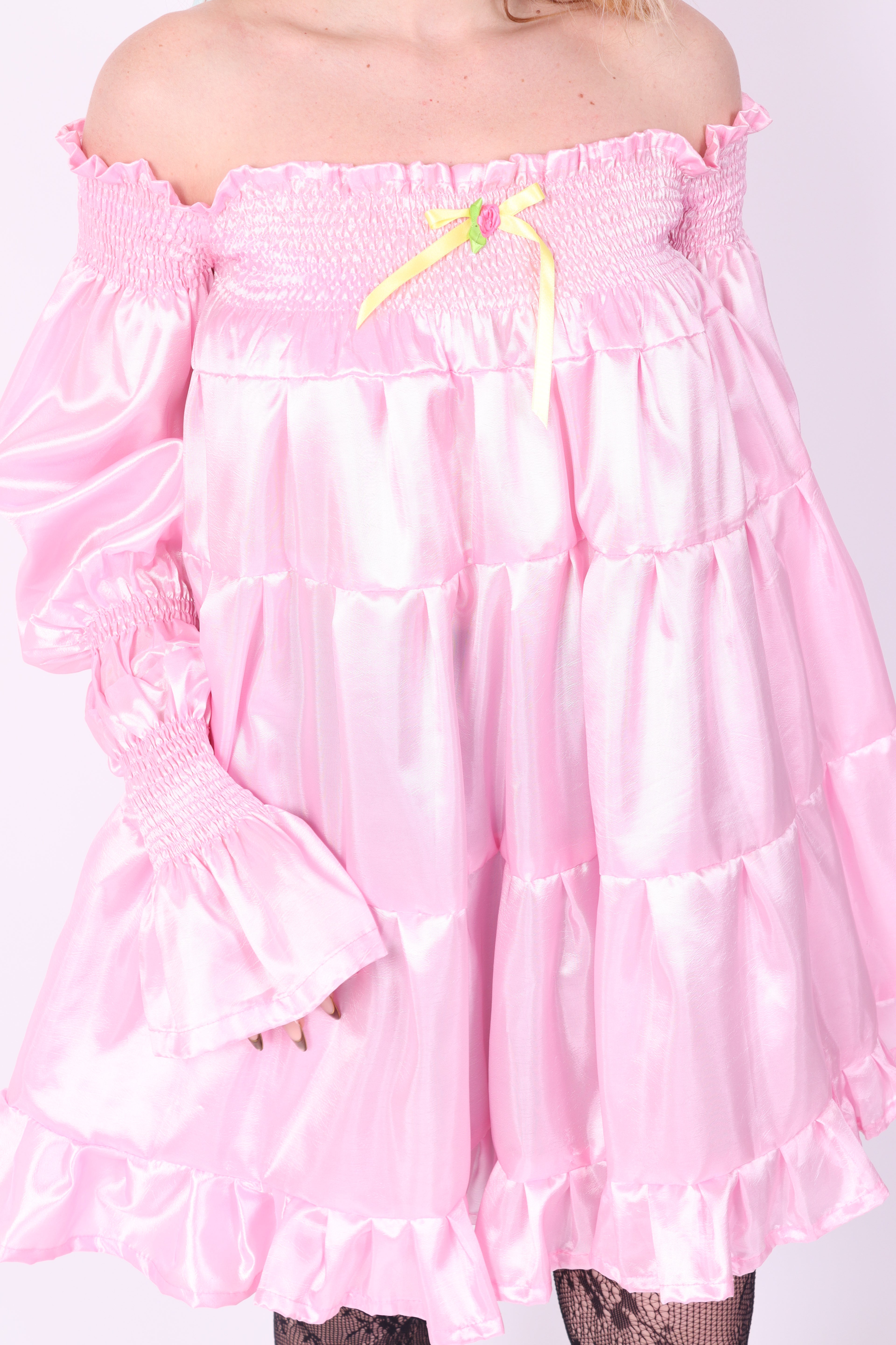BLOSSOM ✧ Pink Taffeta Mini Dress