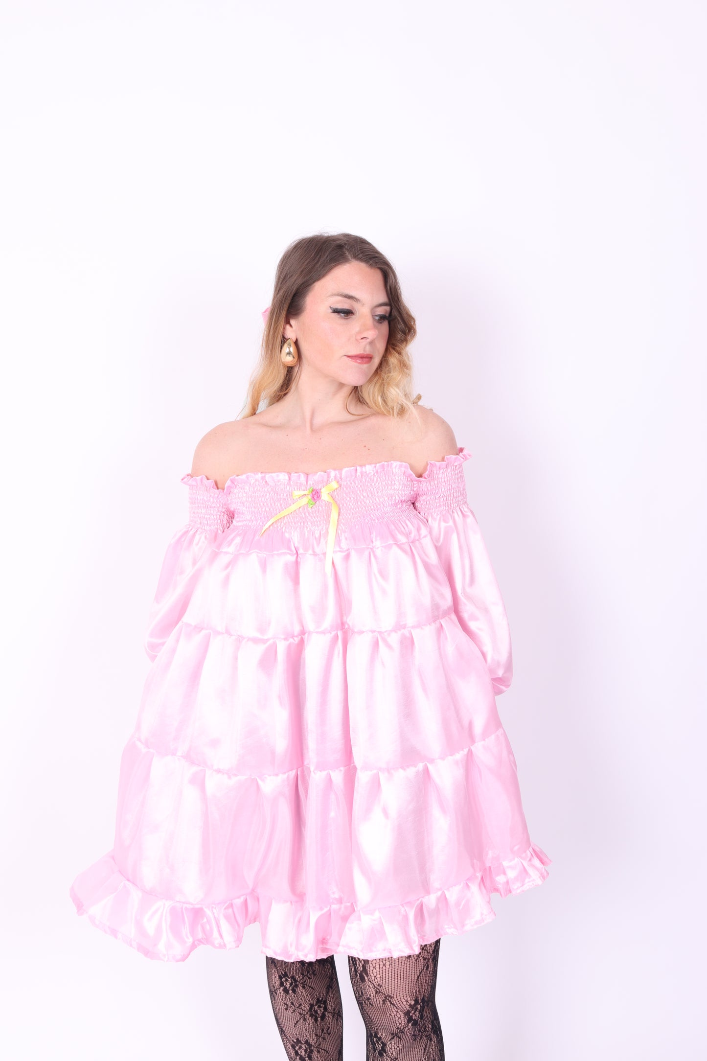 BLOSSOM ✧ Pink Taffeta Mini Dress