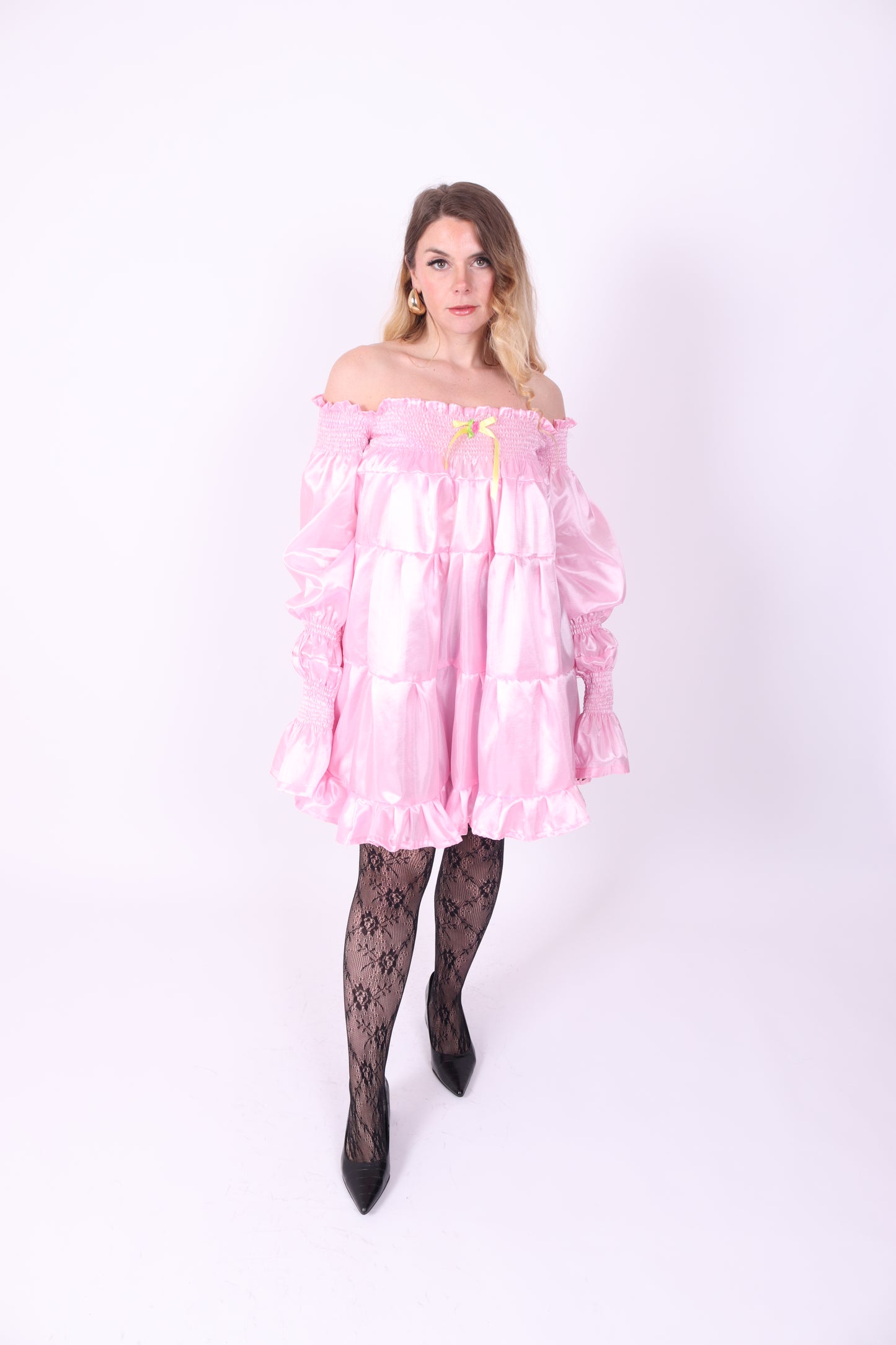 BLOSSOM ✧ Pink Taffeta Mini Dress