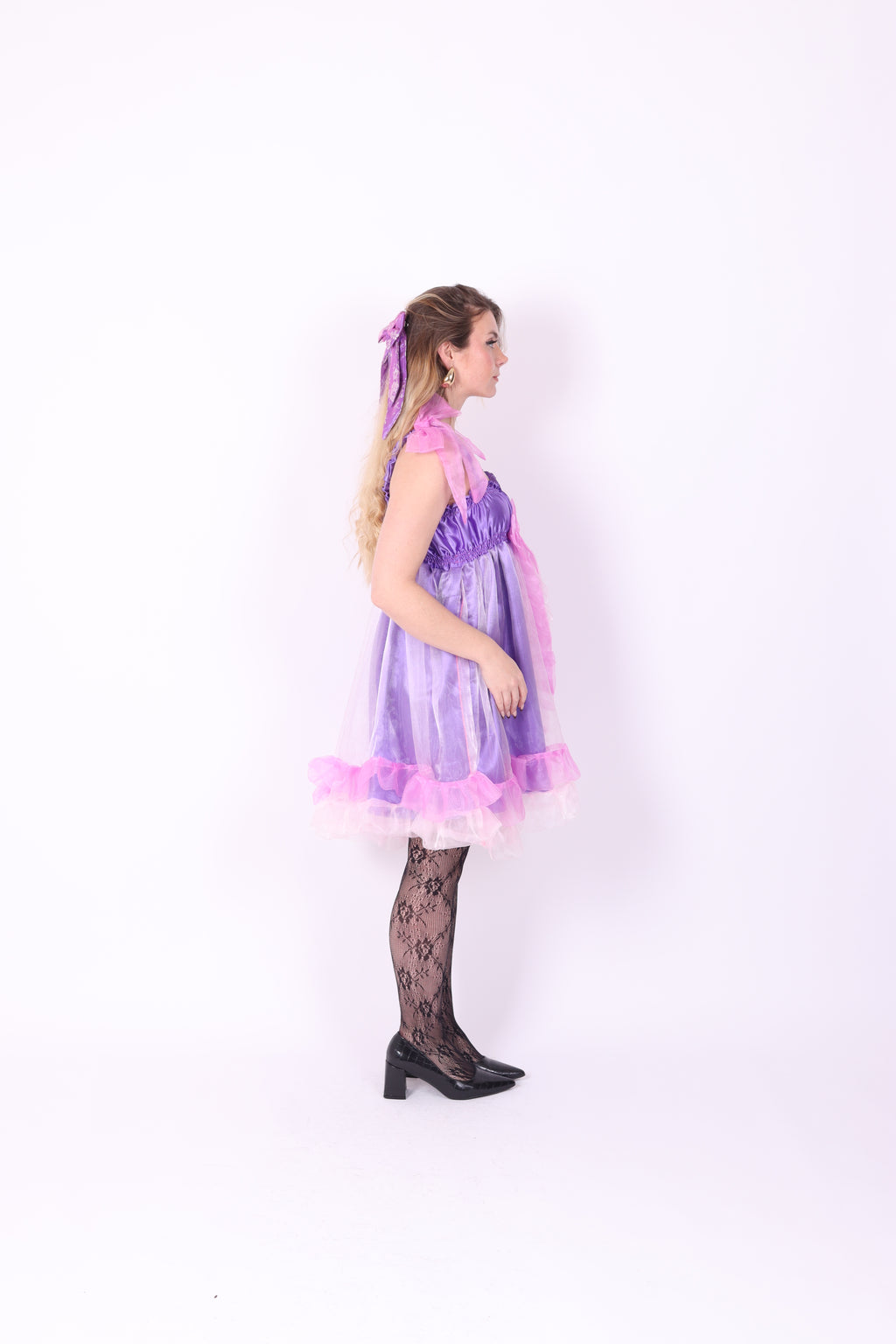 MUFTI ✧ Purple and Pink Organza Babydoll Dress