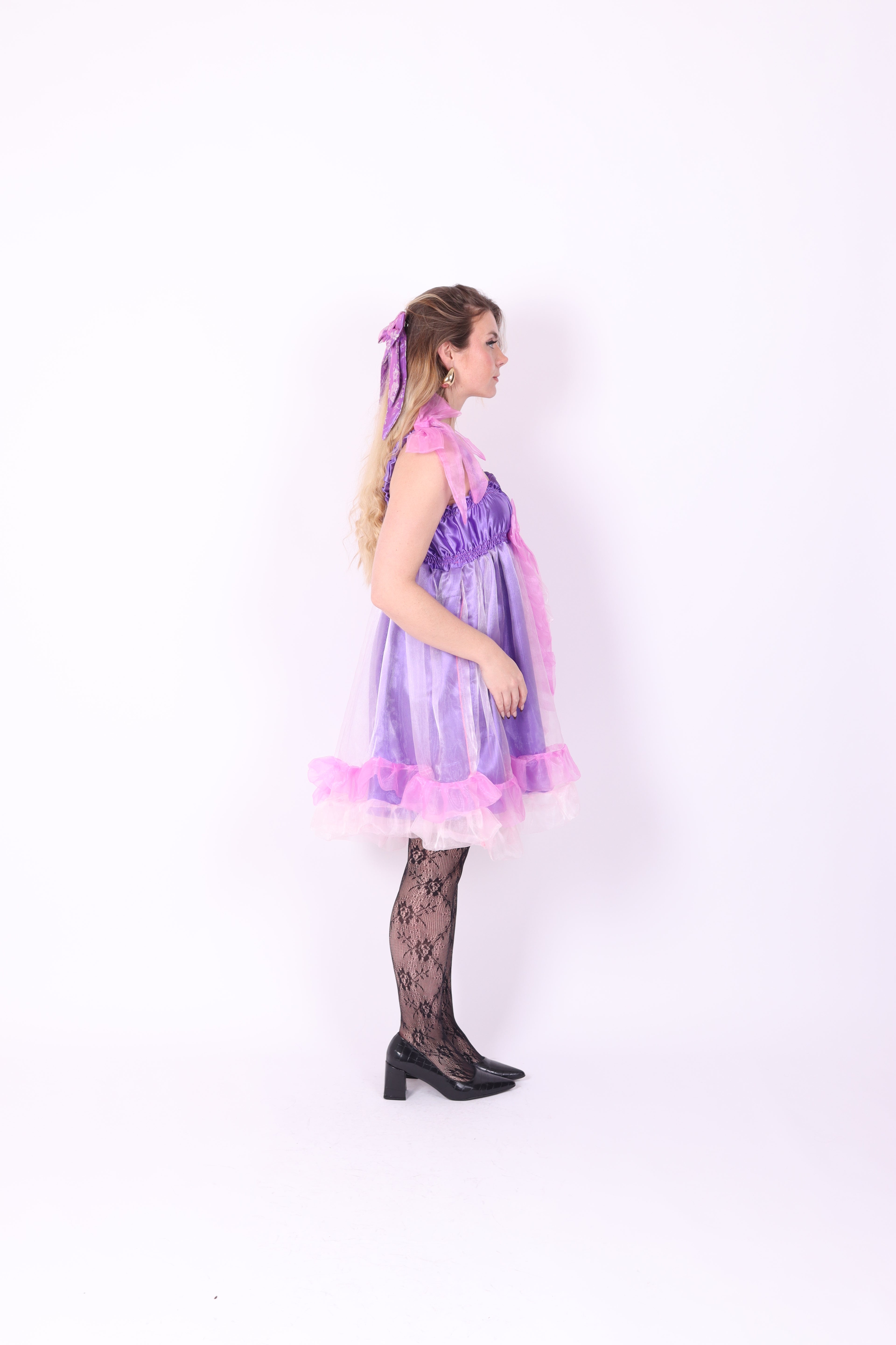 MUFTI ✧ Purple and Pink Organza Babydoll Dress