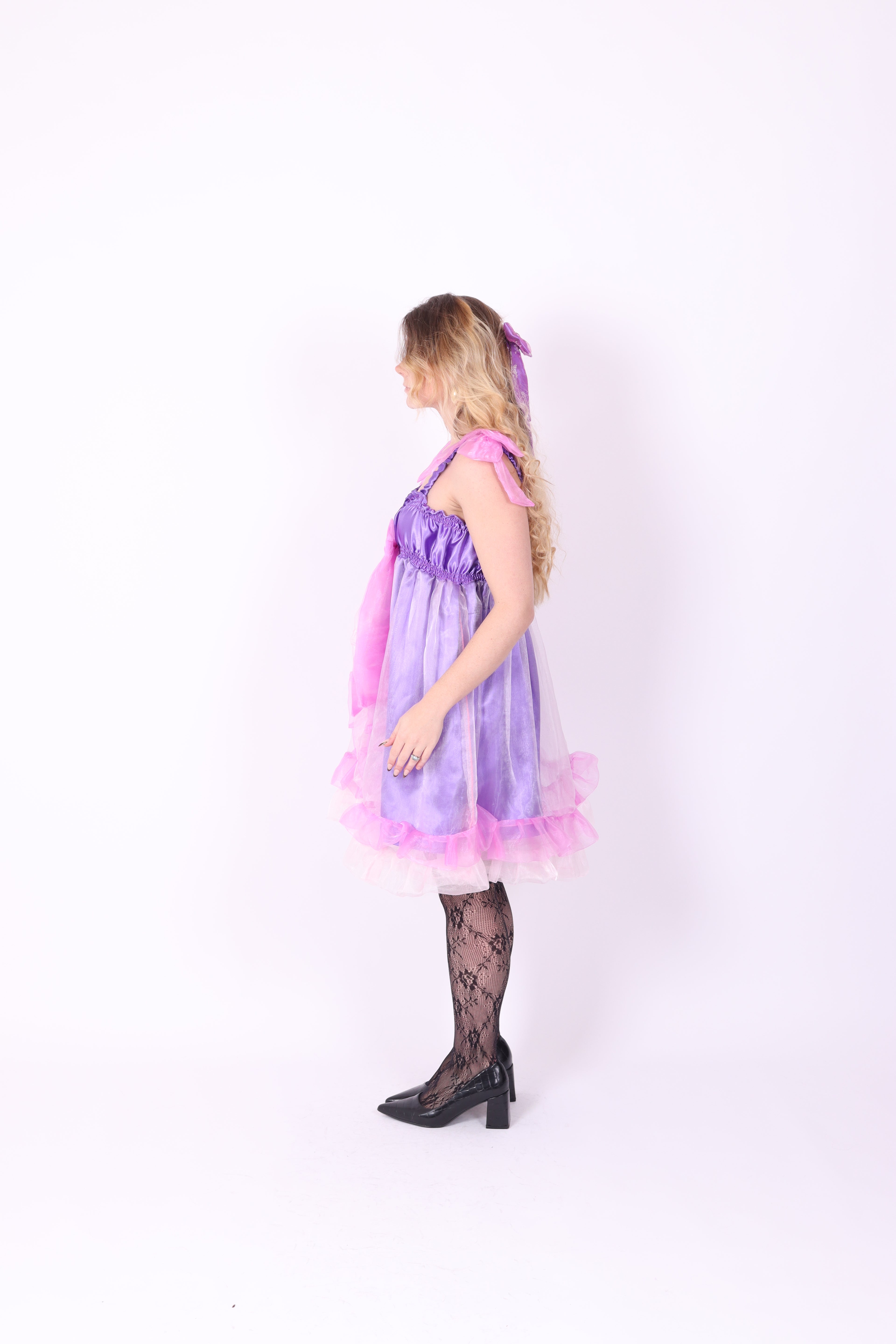 MUFTI ✧ Purple and Pink Organza Babydoll Dress
