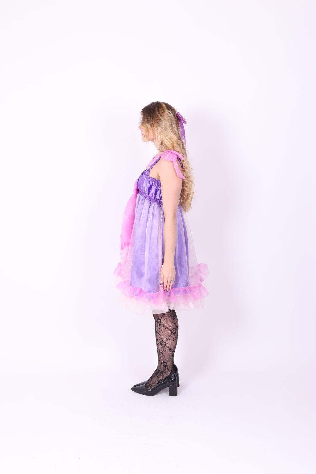 MUFTI ✧ Purple and Pink Organza Babydoll Dress