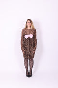 MARGARITA ✧ Leopard Bow Mini Dress