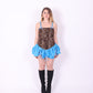 GLOW ✧ Leopard + Electric Blue Bubble Mini Dress
