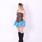 GLOW ✧ Leopard + Electric Blue Bubble Mini Dress
