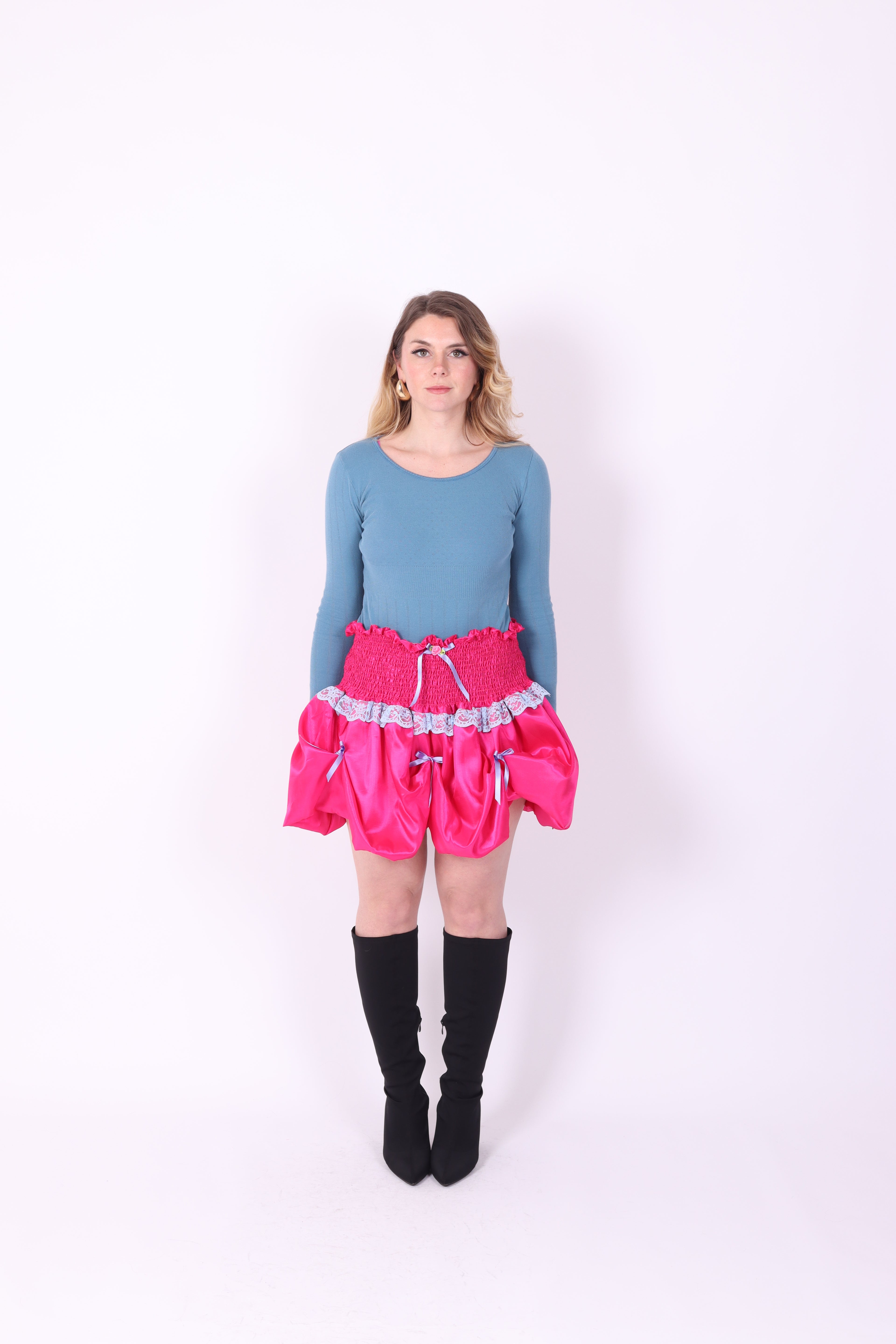 DOLORES ✧ Pink Bubble Mini Skirt