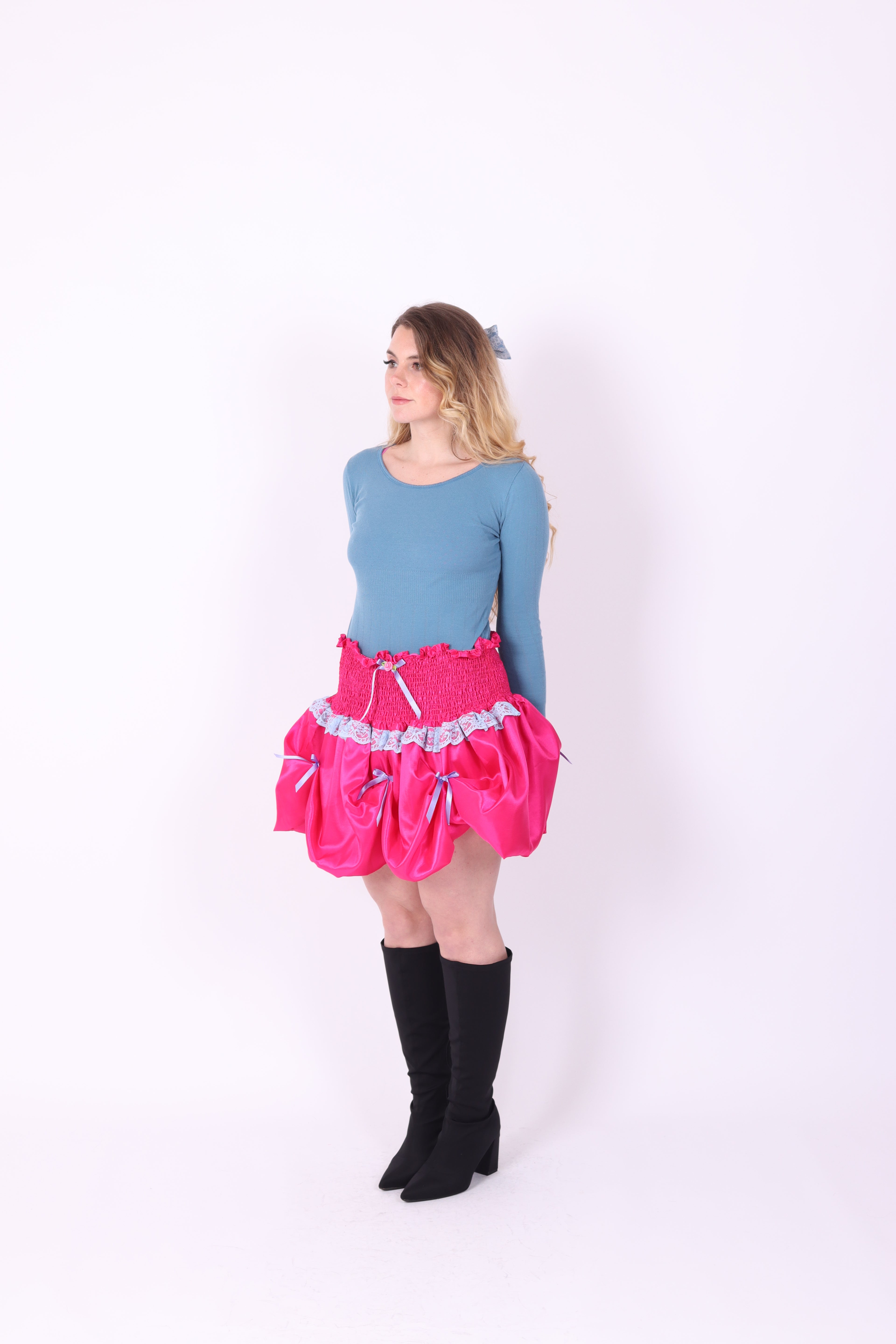 DOLORES ✧ Pink Bubble Mini Skirt